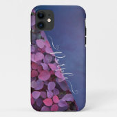 Monogram Paarse en roze loof Case-Mate iPhone Case (Achterkant)