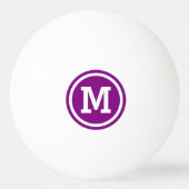 Monogram Paarse en witte cirkel Pingpongbal (Voorkant)