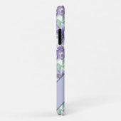 Monogram Paarse Gele Iris Bloem Waterverf Case-Mate iPhone Case (Achterkant/rechts)