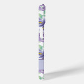 Monogram Paarse Gele Iris Bloem Waterverf   Case-Mate iPhone Case (Achterkant / Rechts)