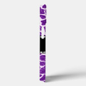 Monogram paarse glittergirafdruk Case-Mate iPhone case (Achterkant / Rechts)