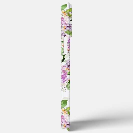 Monogram  Paarse Groene Waterverf Floral Case-Mate iPhone Case (Achterkant / Rechts)