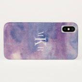 Monogram | Paarse Haze II Case-Mate iPhone Case (Achterkant (horizontaal))