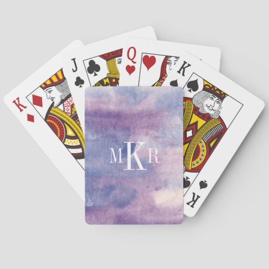 Monogram | Paarse Haze II Pokerkaarten (Achterkant)