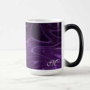 Monogram Paarse ingewikkelde Spirituele fractale k Magische Mok