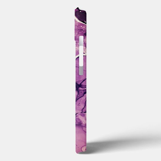 Monogram Paarse inkt Abstract Feminine Case-Mate iPhone Case (Achterkant / Links)