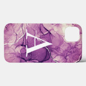 Monogram Paarse Inkt Abstract Vrouwelijk Case-Mate iPhone Case (Achterkant (horizontaal))