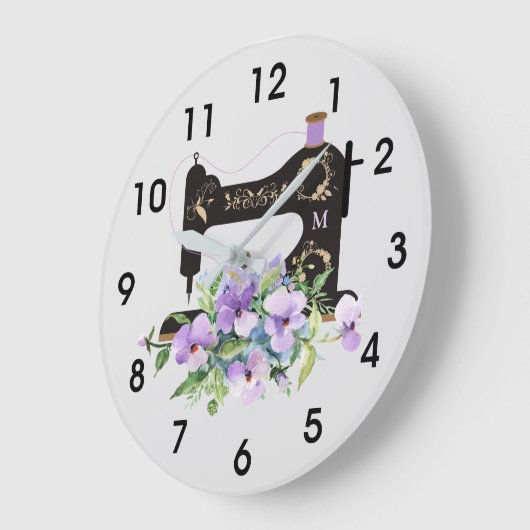 Monogram Paarse  naaimachine Grote Klok (Hoek)