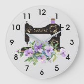 Monogram Paarse  naaimachine Grote Klok (Voorkant)