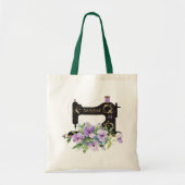 Monogram Paarse naaimachine Tote Bag (Voorkant)
