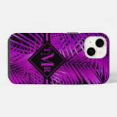 Monogram Paarse Palm iPhone Hoesje (Achterkant horizontaal)
