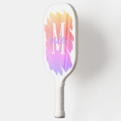 Monogram Paarse regenboogWaterverf Pickleball Paddle (Links)