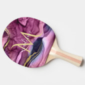 Monogram Paarse roze en goudgetijden Tafeltennisbatje (Zijkant)