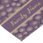Monogram Paarse-sterburst-patroon Korte Tafelloper (Hoek)