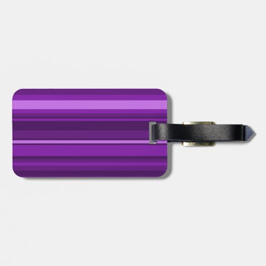 Monogram paarse strepen bagagelabel (Achterkant horizontaal)