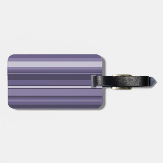Monogram paarse strepen bagagelabel (Achterkant horizontaal)