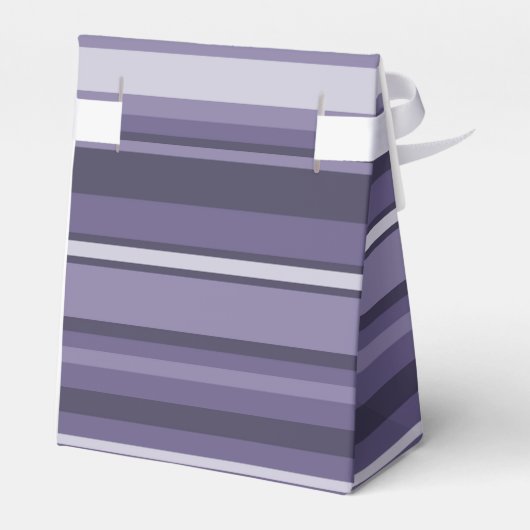 Monogram paarse strepen bedankdoosjes (Achterkant)