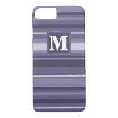 Monogram paarse strepen Case-Mate iPhone case (Achterkant)