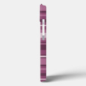 Monogram paarse strepen Case-Mate iPhone hoesje (Achterkant / Links)