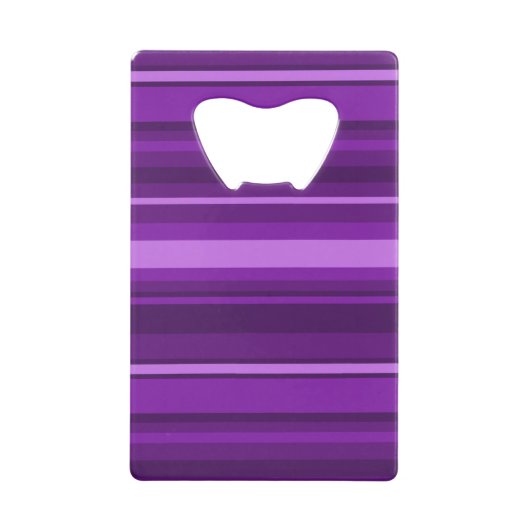 Monogram paarse strepen creditkaart flessenopener (Achterkant)