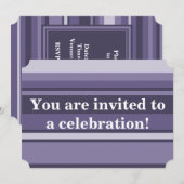 Monogram paarse strepen kaart (Voorkant / Achterkant)