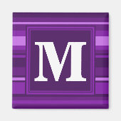 Monogram paarse strepen magneet (Voorkant)