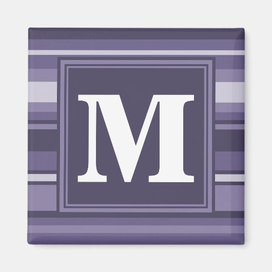 Monogram paarse strepen magneet (Voorkant)