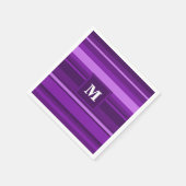 Monogram paarse strepen servet (Hoek)