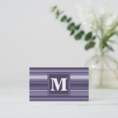 Monogram paarse strepen visitekaartje (Staand voorkant)