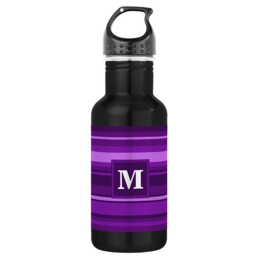 Monogram paarse strepen waterfles  (Voorkant)