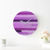 Monogram Paarse striptekening van het weefsel Gepe Grote Klok (Huis)