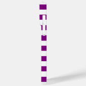 Monogram Paarse Violet & White Stripes Initialen Case-Mate iPhone Case (Achterkant / Links)