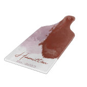 Monogram Paarse Waterverf Burgundy gevestigd Snijplank (Hoek)