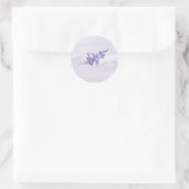 Monogram Paarse Waterverf Envelopzegel Ronde Sticker (Tas)