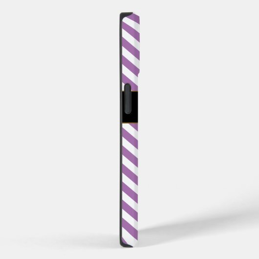 Monogram Paarse/witte strepen Case-Mate iPhone Case (Achterkant / Rechts)