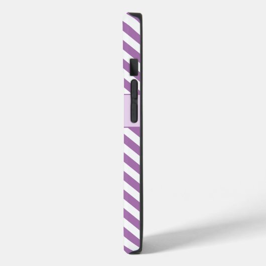 Monogram Paarse/witte strepen Case-Mate iPhone Case (Achterkant / Links)