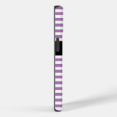 Monogram Paarse/witte strepen Case-Mate iPhone Case (Achterkant / Rechts)