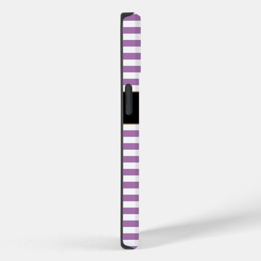 Monogram Paarse/witte strepen Case-Mate iPhone Case (Achterkant / Rechts)