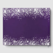 Monogram paarse zilverglitter gastenboek (Achterkant)