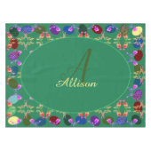 Monogram paaseieren Roos gevarieerde tablet Tafelkleed (Voorkant (Horizontaal))