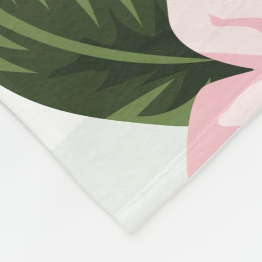 Monogram paashaas gestreept fleece deken (Hoek)