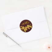 Monogram Paisley Chocolade Bruine Sticker (Envelop)