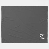Monogram Pakket Elegant Persoonlijke Sjabloon Fleece Deken (Voorkant (Horizontaal))