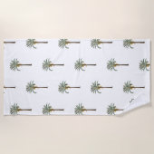 Monogram Palm Beach Chic Resort Stijlvol Strandlaken (Voorkant)