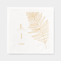 Monogram Palmblad bruiloft