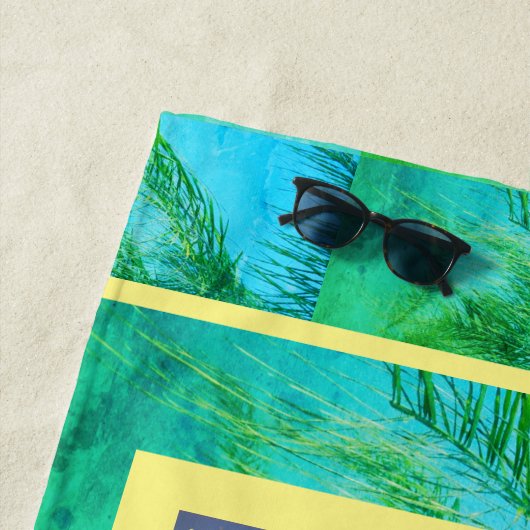 Monogram palmbomen strandlaken (In situ)