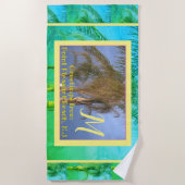 Monogram Palmboom N.J. Strandtowel Strandlaken (Voorkant)