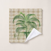 Monogram palmboom  tropische elegant bad handdoek (Wasdoekje)