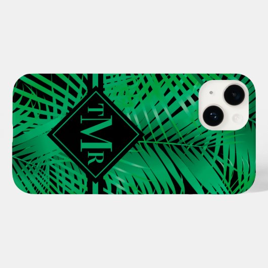 Monogram Palms Case-Mate iPhone Case (Achterkant (horizontaal))