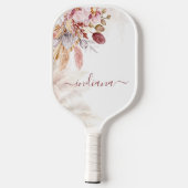 Monogram Pampas Grass Botanische Naam van het Manu Pickleball Paddle (Achterkant)